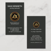 Minimaliserende Gold Builder-Logo Visitekaartje