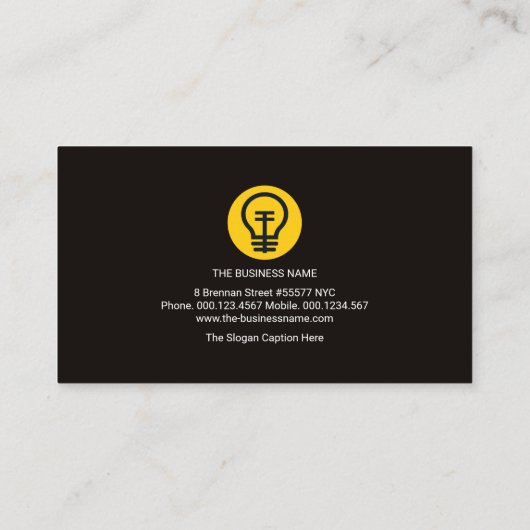 Minimaliserende Gold Electric Wave Electricia Visitekaartje (Achterkant)