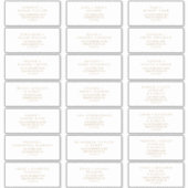 Minimaliserende Gold Typography Guest Adresetikett Sticker (Voorkant)