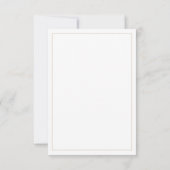 Minimaliserende Gold Typography Song Request RSVP  Kaartje (Achterkant)