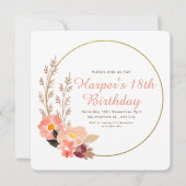 Minimaliserende goudroze Waterverf Kaart (Voorkant)