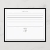 Minimaliserende grensafdruk Naam Recipcard (Achterkant)