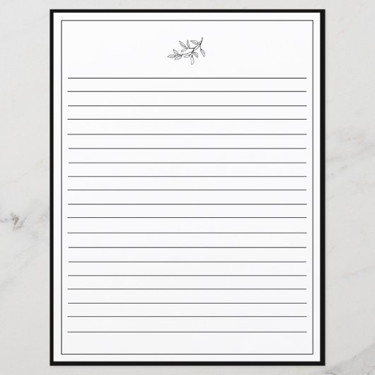 Minimaliserende grensafdruk Naam Recipcard (Achterkant)