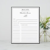 Minimaliserende grensafdruk Naam Recipcard (Staand voorkant)