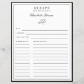 Minimaliserende grensafdruk Naam Recipcard (Voorkant)