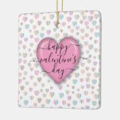 Minimaliserende Happy Valentijn-dag Keramisch Ornament (Links)