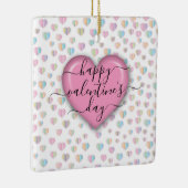 Minimaliserende Happy Valentijn-dag Keramisch Ornament (Rechts)