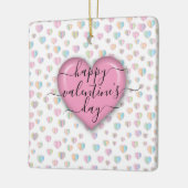 Minimaliserende Happy Valentijn-dag Keramisch Ornament (Links)