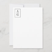 Minimaliserende hoek Initialen Professional Notitiekaartje (Voorkant)