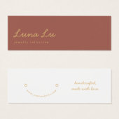 Minimaliserende juwelenkaart mini visitekaartjes (Voorkant /achterkant)