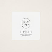 Minimaliserende juwelenkaart vierkante visitekaartjes (Voorkant)