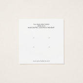 Minimaliserende juwelenkaart vierkante visitekaartjes (Achterkant)