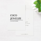 Minimaliserende juwelenkaart visitekaartje (Bureau)