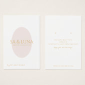 Minimaliserende juwelenkaart visitekaartje (Voorkant /achterkant)