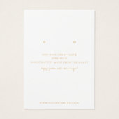 Minimaliserende juwelenkaart visitekaartje (Achterkant)