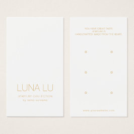 Minimaliserende juwelenkaart visitekaartje
