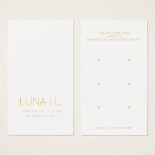 Minimaliserende juwelenkaart visitekaartje