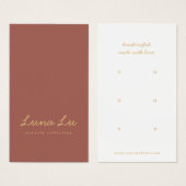 Minimaliserende juwelenkaart visitekaartje (Voorkant /achterkant)