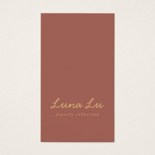 Minimaliserende juwelenkaart visitekaartje (Voorkant)