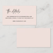 Minimaliserende Kaart met moderne huwelijksgegeven Plaatskaartje (Voorkant / Achterkant)