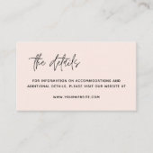 Minimaliserende Kaart met moderne huwelijksgegeven Plaatskaartje (Voorkant)