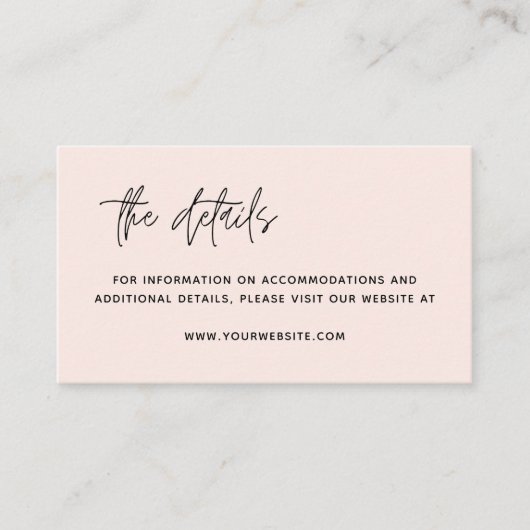 Minimaliserende Kaart met moderne huwelijksgegeven Plaatskaartje (Voorkant)