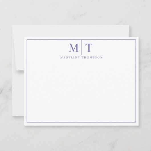 Minimaliserende Kaart van de Nota van het Monogram Notitiekaartje (Voorkant)