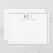 Minimaliserende Kaart van de Nota van het Monogram Notitiekaartje (Voorkant / Achterkant)