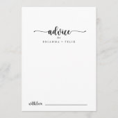Minimaliserende kalligrafie-weddenschapskaart advieskaart (Voorkant)