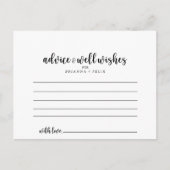 Minimaliserende kalligrafie-weddenschapskaart briefkaart (Voorkant)