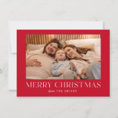 Minimaliserende kerstfeestdag voor feestdagen bedankkaart (Voorkant)