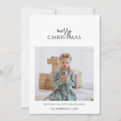 Minimaliserende kerstfeestdag voor feestdagen feestdagenkaart (Voorkant)