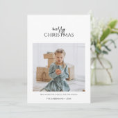 Minimaliserende kerstfeestdag voor feestdagen feestdagenkaart (Staand voorkant)