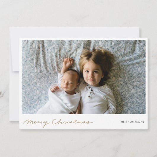 Minimaliserende kerstfeestdag voor feestdagen feestdagenkaart (Voorkant)