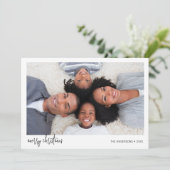 Minimaliserende kerstfeestdag voor feestdagen feestdagenkaart (Staand voorkant)