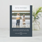 Minimaliserende kerstfeestdag voor feestdagen feestdagenkaart (Staand voorkant)