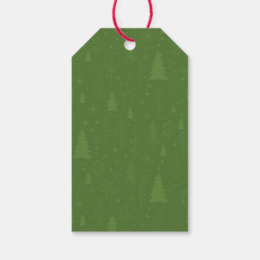 Minimaliserende kerstfoto cadeaulabel (Achterkant)