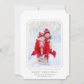 Minimaliserende kerstfoto feestdagenkaart (Voorkant)