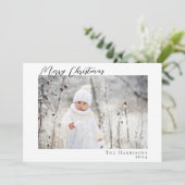 Minimaliserende kerstfoto feestdagenkaart (Staand voorkant)