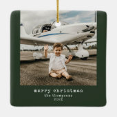 Minimaliserende kerstfoto keramisch ornament (Achterkant)