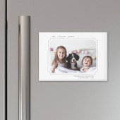 Minimaliserende kerstfoto van Joy Peace Love Magneet