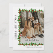 Minimaliserende kerstfotofeestkaart feestdagenkaart (Voorkant)