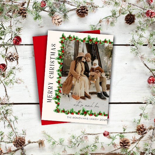 Minimaliserende kerstfotofeestkaart feestdagenkaart