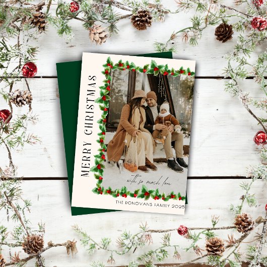 Minimaliserende kerstfotofeestkaart feestdagenkaart