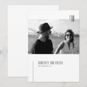 Minimaliserende Moderne Foto sparen de Datum Aankondiging (Voorkant / Achterkant)