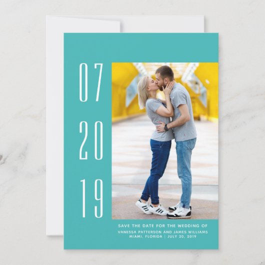 Minimaliserende Moderne Foto sparen de Datum | BLA Save The Date (Voorkant)