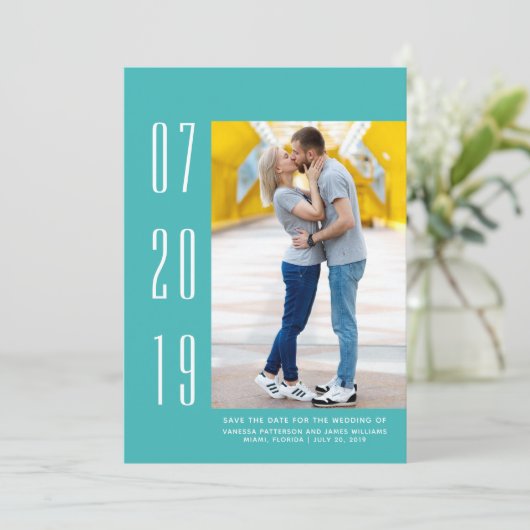 Minimaliserende Moderne Foto sparen de Datum | BLA Save The Date (Staand voorkant)