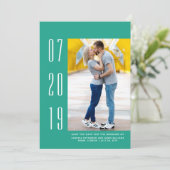 Minimaliserende Moderne Foto sparen de Datum | Gro Save The Date (Staand voorkant)