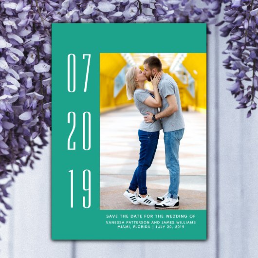 Minimaliserende Moderne Foto sparen de Datum | Gro Save The Date