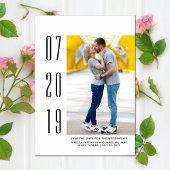 Minimaliserende Moderne Foto sparen de Datum | wit Save The Date